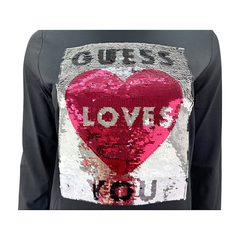 Guess T-shirt Manica Lunga in Misto Cotone Bambina