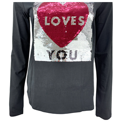 Guess T-shirt Manica Lunga in Misto Cotone Bambina