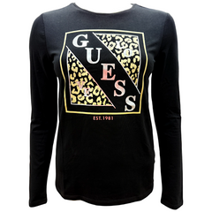 Guess T-shirt Manica Lunga in Misto Cotone Bambina