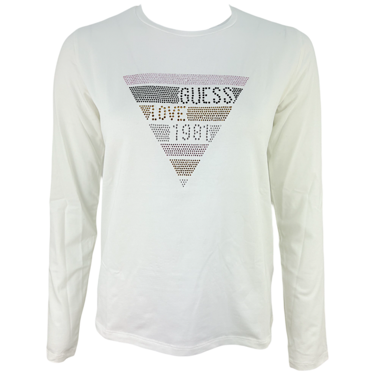 Guess T-shirt Manica Lunga in Misto Cotone Bambina