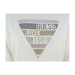 Guess T-shirt Manica Lunga in Misto Cotone Bambina