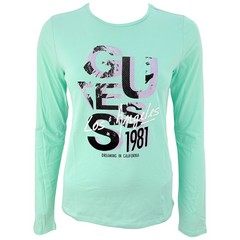Guess T-shirt Manica Lunga in Misto Cotone Bambina