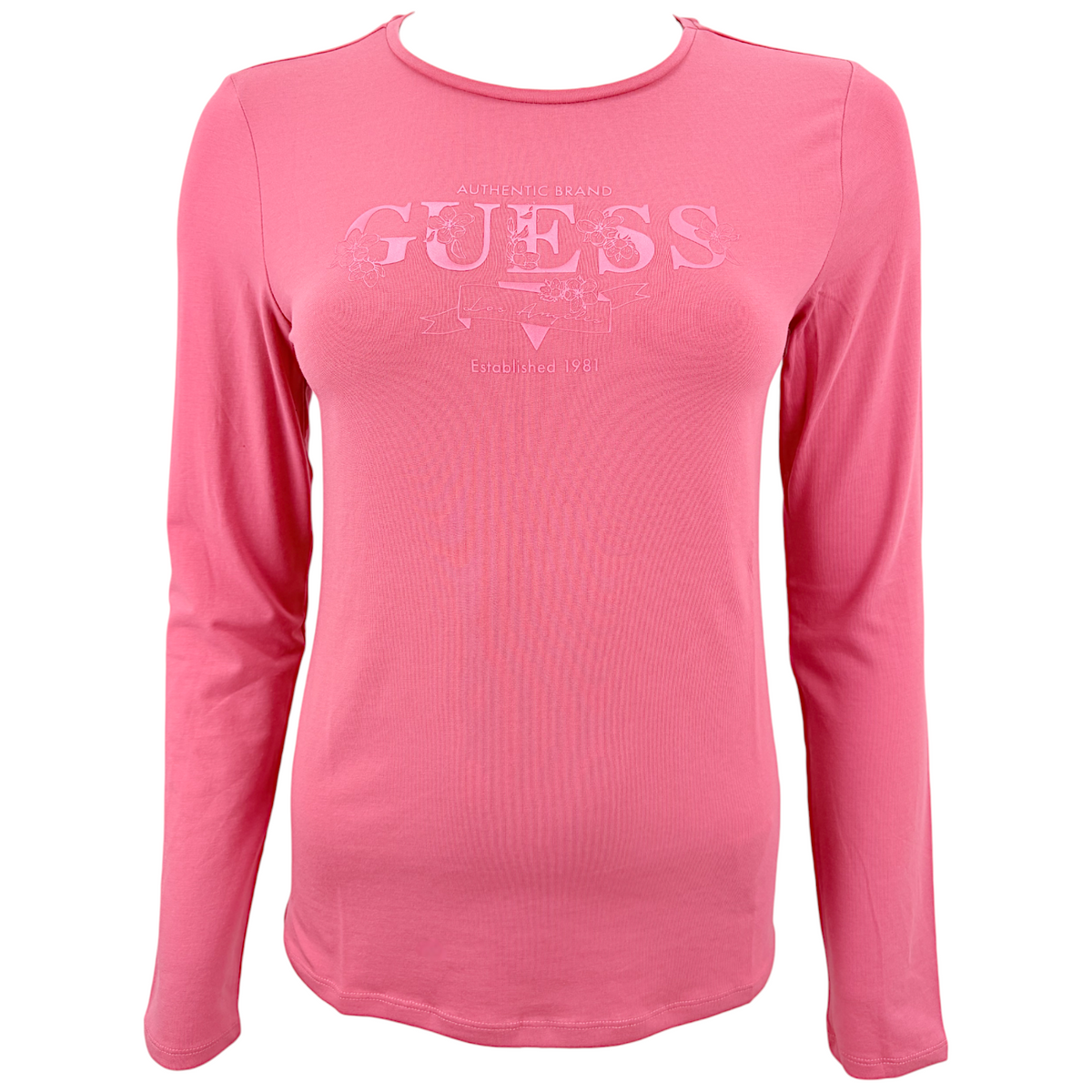 Guess T-shirt Manica Lunga in Misto Cotone Bambina