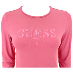 Guess T-shirt Manica Lunga in Misto Cotone Bambina