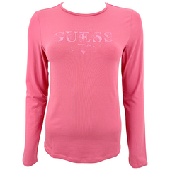 Guess T-shirt Manica Lunga in Misto Cotone Bambina