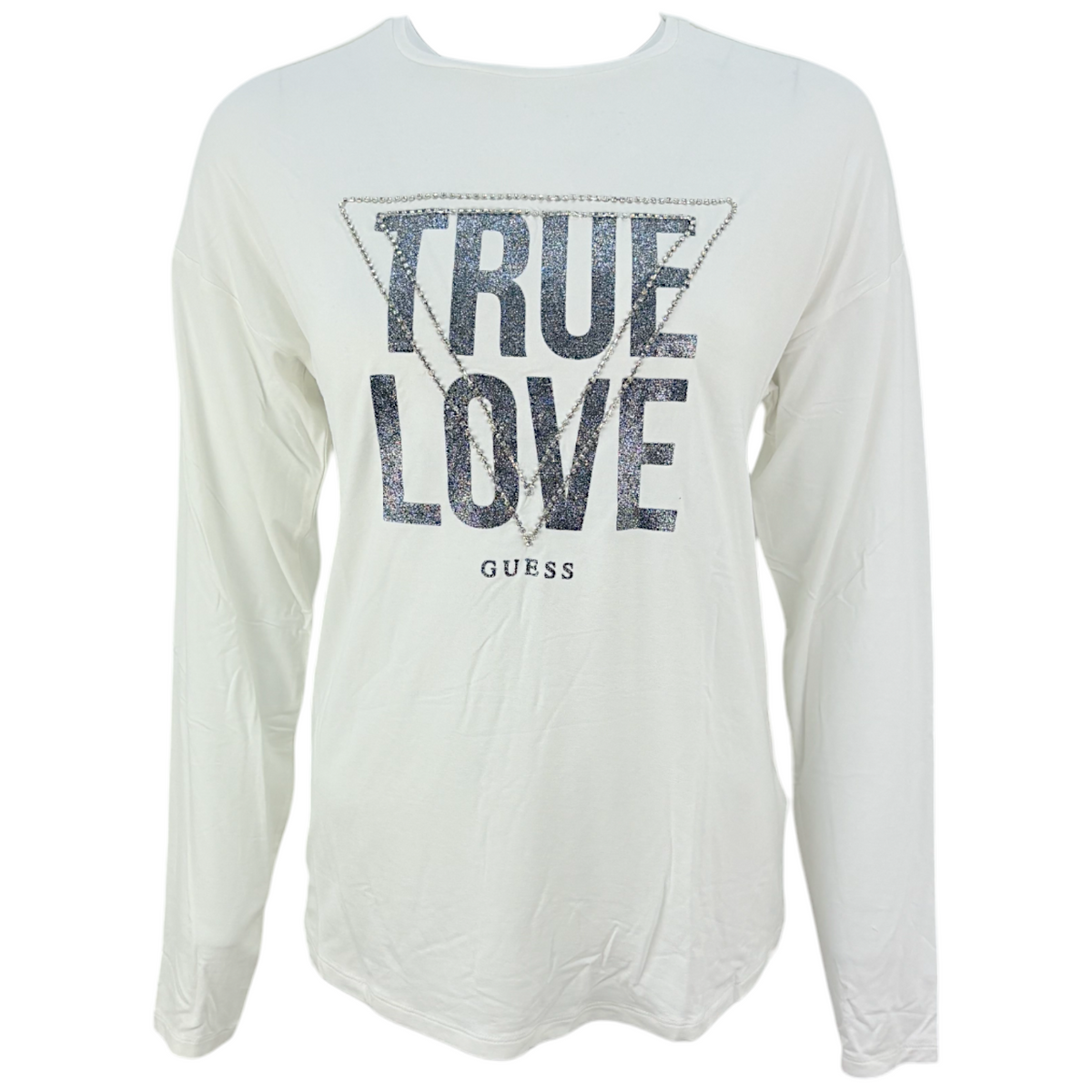 Guess T-shirt Manica Lunga in Misto Viscosa Bambina