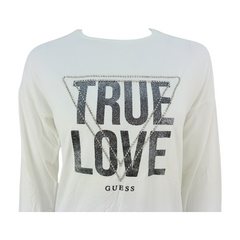 Guess T-shirt Manica Lunga in Misto Viscosa Bambina