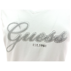 Guess  T-shirt manica lunga in Misto Cotone Scollo V Donna