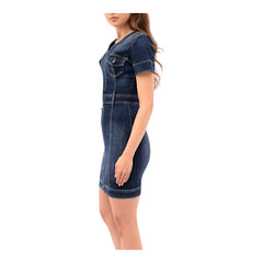 Guess Abito a manica corta in denim Donna