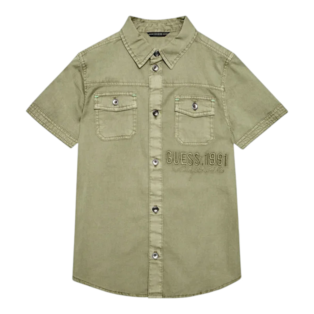 Guess Camicia Manca Corta in Cotone Bambino