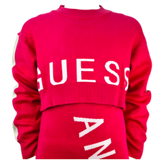 Guess completo abito e maglioncino cropped bambina