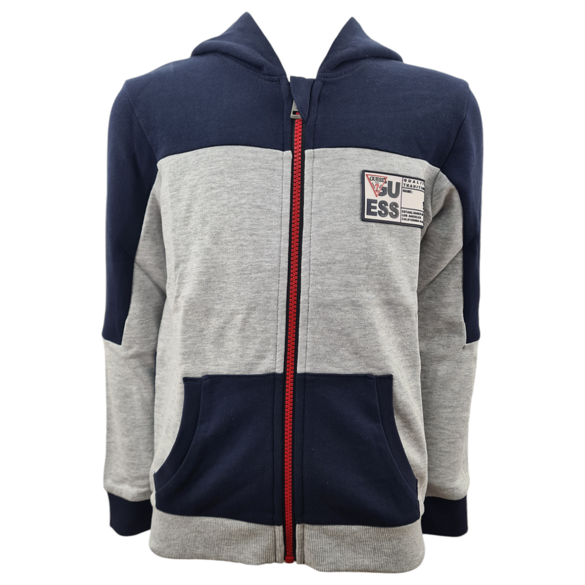 Guess felpa full zip con cappuccio in cotone bambino