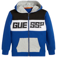 Guess felpa full zip con cappuccio in cotone bambino