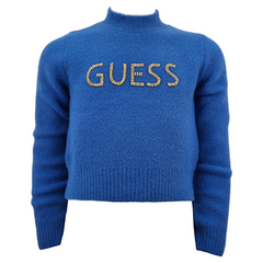 Guess maglione girocollo corto in misto viscosa bambina