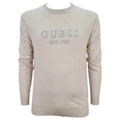 Guess maglione girocollo in misto seta Owen uomo