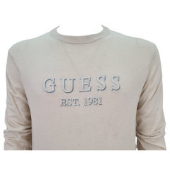 Guess maglione girocollo in misto seta Owen uomo