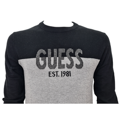 Guess maglione girocollo in misto lana uomo