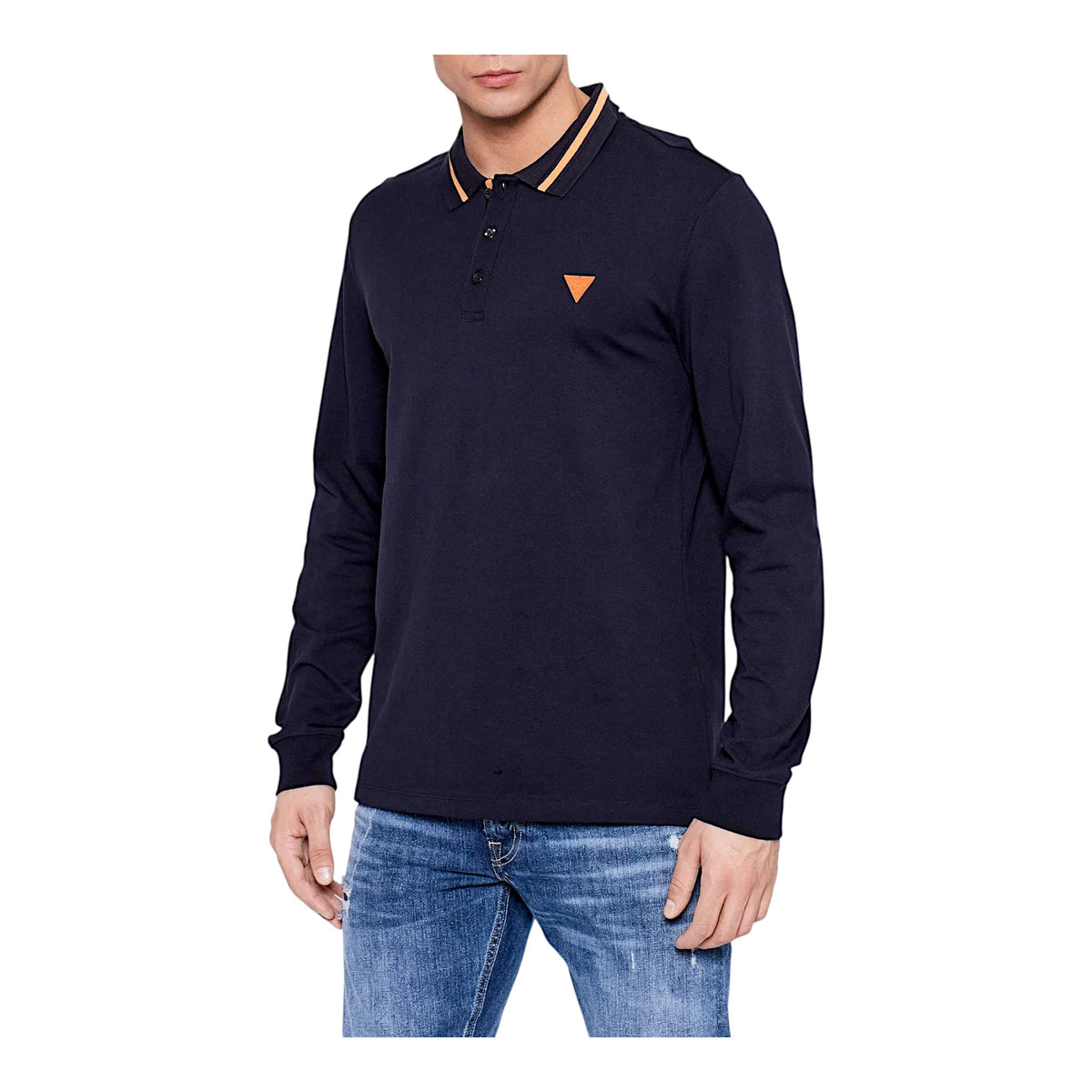 Guess Polo Manica Lunga Piquet Uomo