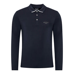 Guess Polo Manica Lunga in Cotone Uomo