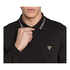 Guess Polo Manica Lunga in Cotone Uomo