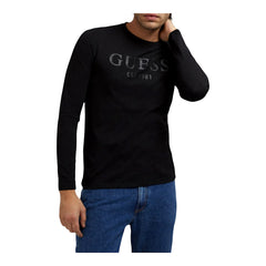 Guess T-shirt Manica Lunga in Cotone Uomo