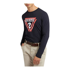 Guess T-shirt Manica Lunga in Cotone Uomo