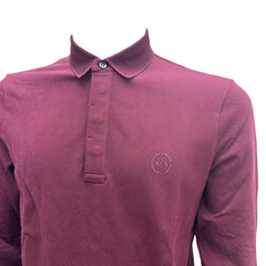 Armani Exchange polo a manica lunga in cotone uomo