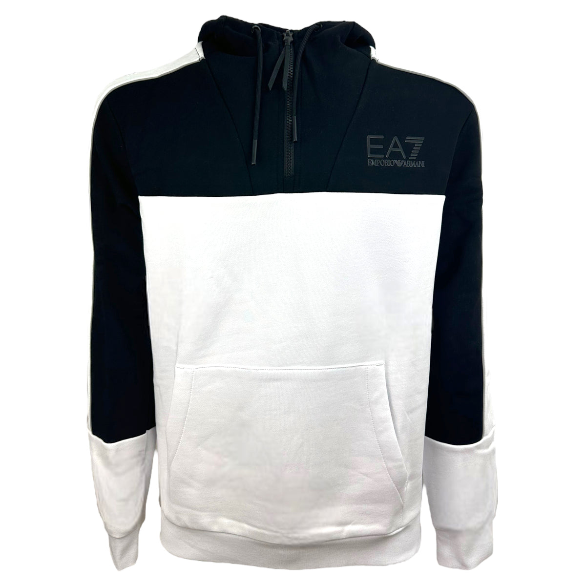 EA7 Emporio Armani felpa con cappuccio Ahtletic Colour Block in misto cotone uomo