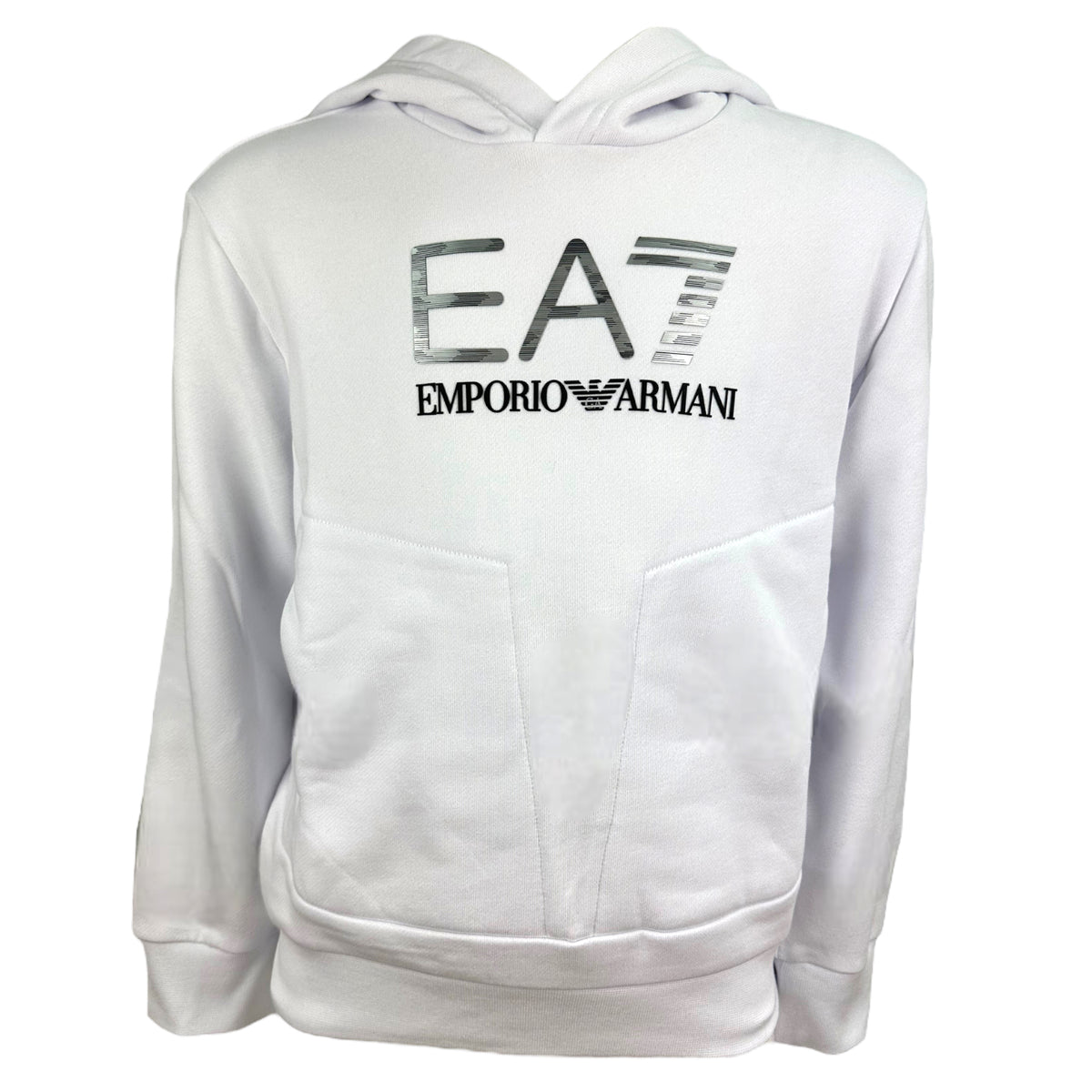 Ea7 Emporio Armani felpa con cappuccio visibility boy in misto cotono bambino