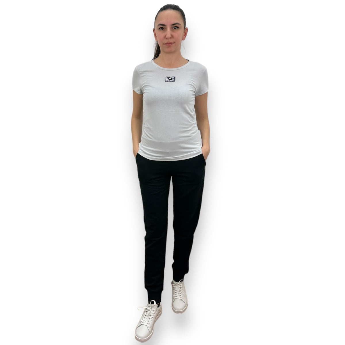 EA7 Emporio Armani EA7 T-shirt girocollo Dynamic Athlete in tessuto tecnico Natural VENTUS7 ASV donna