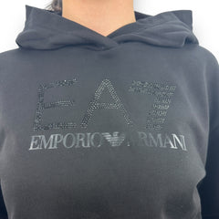 EA7 Emporio Armani felpa con cappuccio Logo Series in cotone donna