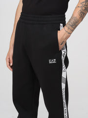 Ea7 Emporio Armani pantaloni bande logate uomo