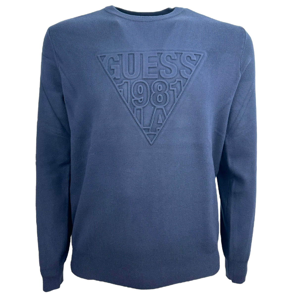 Guess felpa girocollo con logo in rilievo victor uomo