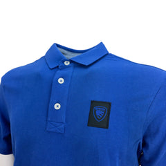 Blauer polo manica corta uomo