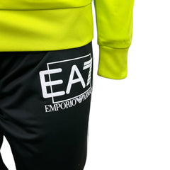 Ea7 Emporio Armani tuta logo a contrasto uomo