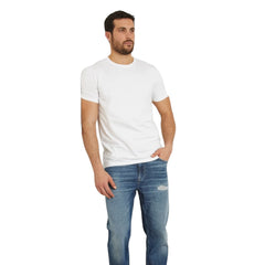 Guess T-shirt a maniche corte logo ricamato Basic Pima uomo