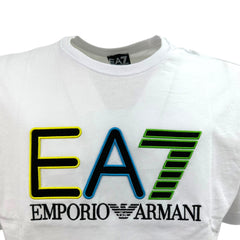 Ea7 Emporio Armani t-shirt logo series con maxi logo uomo