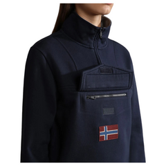 Napapijri felpa mezza zip Burgee Hz 1 unisex