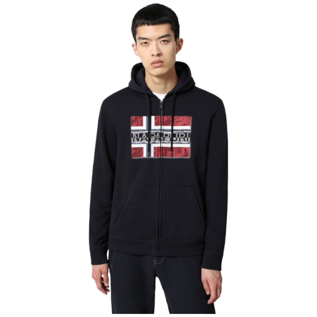 Napapijri felpa full zip con cappuccio Bench Fzh uomo