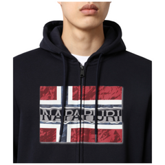 Napapijri felpa full zip con cappuccio Bench Fzh uomo