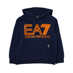 EA7 Emporio Armani Felpa con cappuccio Logo Series Boy in cotone bambino