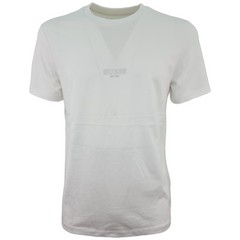 Guess T-shirt Uomo Manica Corta Bianca Aidy Logo Piccolo