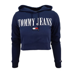 Tommy Hilfiger felpa crop logo ricamato donna