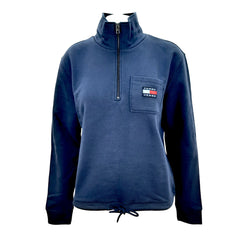 Tommy Hilfiger felpa girocollo mezza zip donna