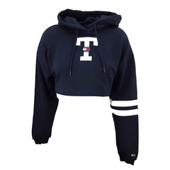 Tommy Hilfiger felpa crop stile college donna