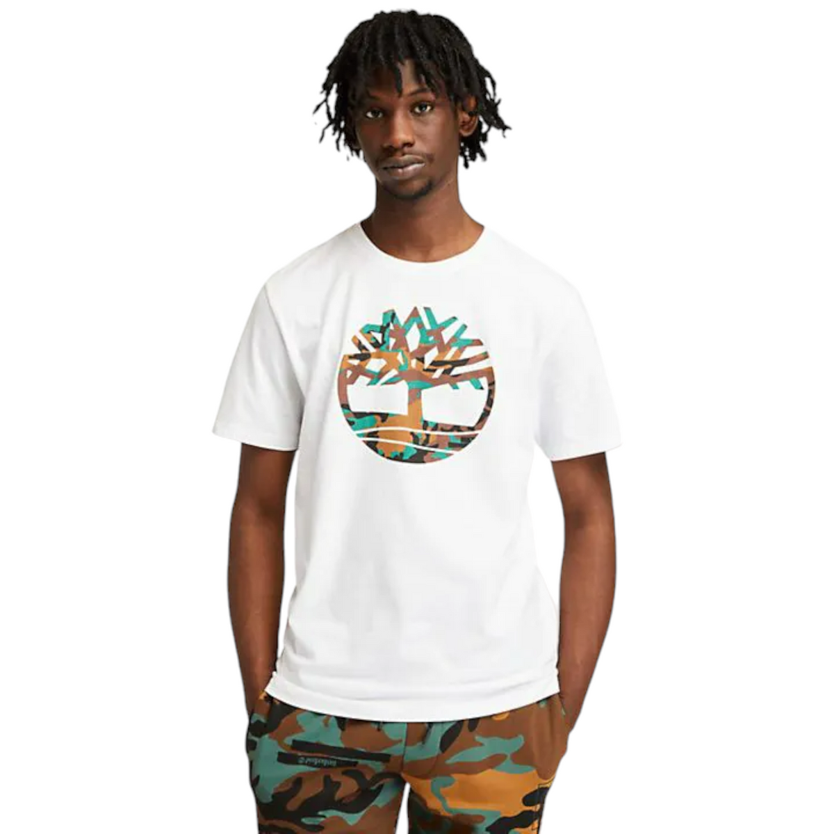 Timberland t-shirt regular fit Kennebec river camo tree uomo