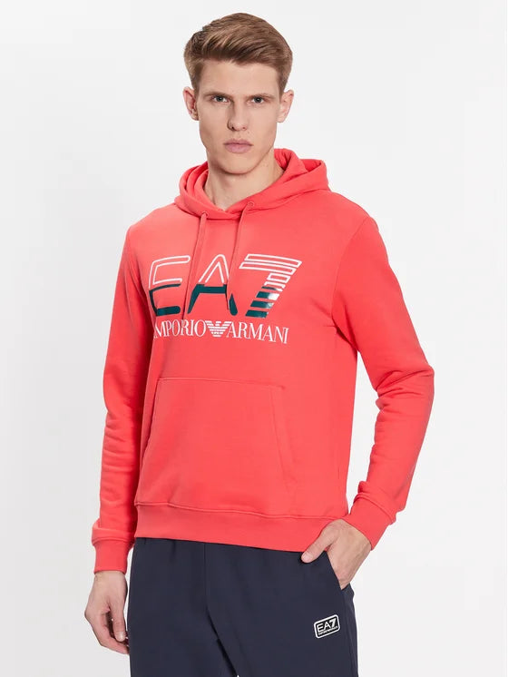 Ea7 Emporio Armani felpa con cappuccio logo series uomo