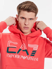 Ea7 Emporio Armani felpa con cappuccio logo series uomo