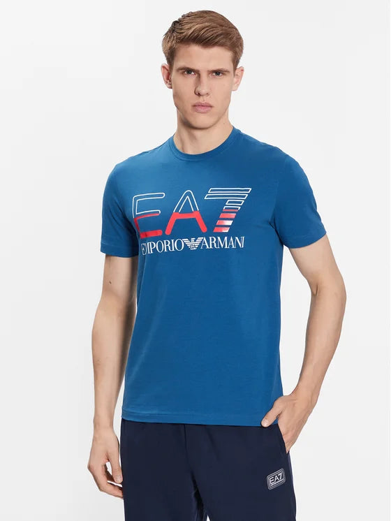 Ea7 Emporio Armani t-shirt logo gommato uomo