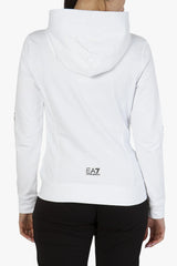 EA7 Emporio Armani felpa full zip brand logo donna